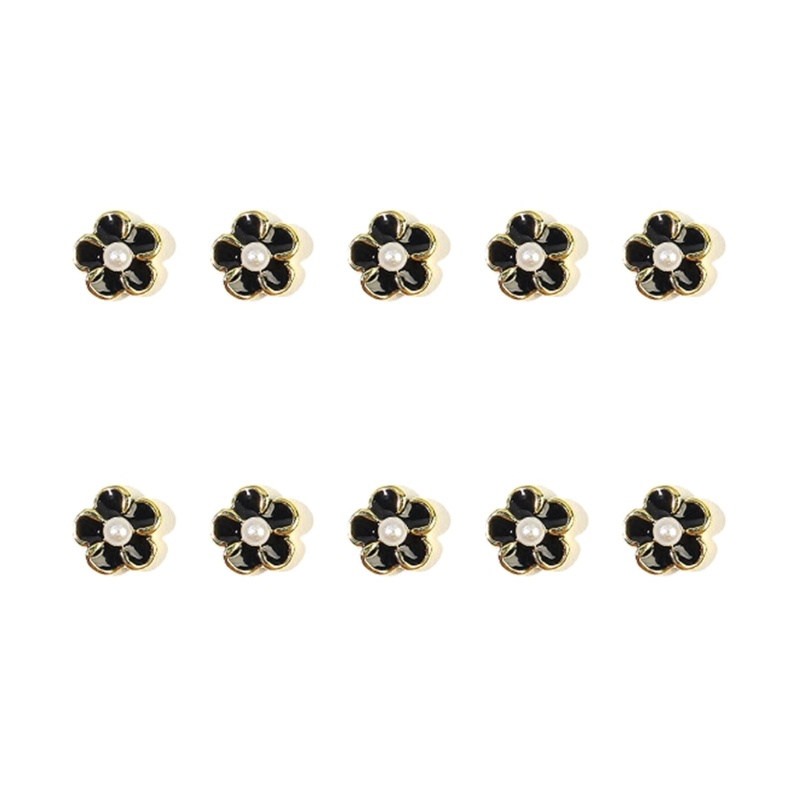 Siy 10Pcs Pesona Kuku Berlian Imitasi Bunga Busur Berlian Nail Art Craft Zircon Nail Rhinestones Nail Art Dekorasi Suppl