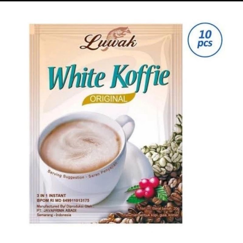 

LUWAK WHITE KOFFIE ORIGINAL [ 20 gr × 10 pcs]