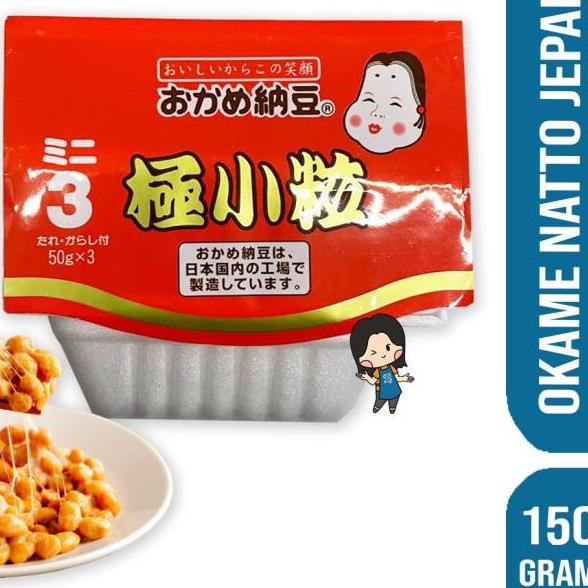 

♥ Okame Natto Goku Kotsubu mini 3 pack | 50 x 3 pcs | tempe jepang ❅