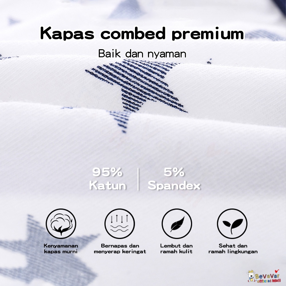 BEVAVAR 2-10Tahun Celana Dalam Anak Laki Laki Boxer Katun Premium Import