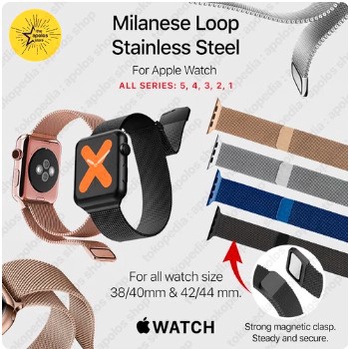 Strap iWatch Apple Watch Milanese Stainless Loop Magnet 45/44/42mm