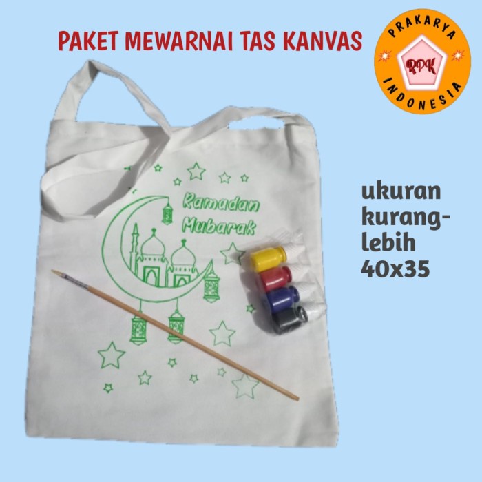 

DISKON SHOPEE/ Tas kanvas paket mewarnai - Kucing, tascat4&kuas