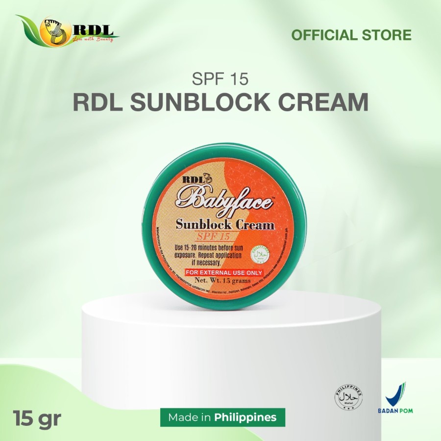 PS RDL Sunblock Cream SPF 15 25ML / 15ML ASLI ORIGINAL RDL