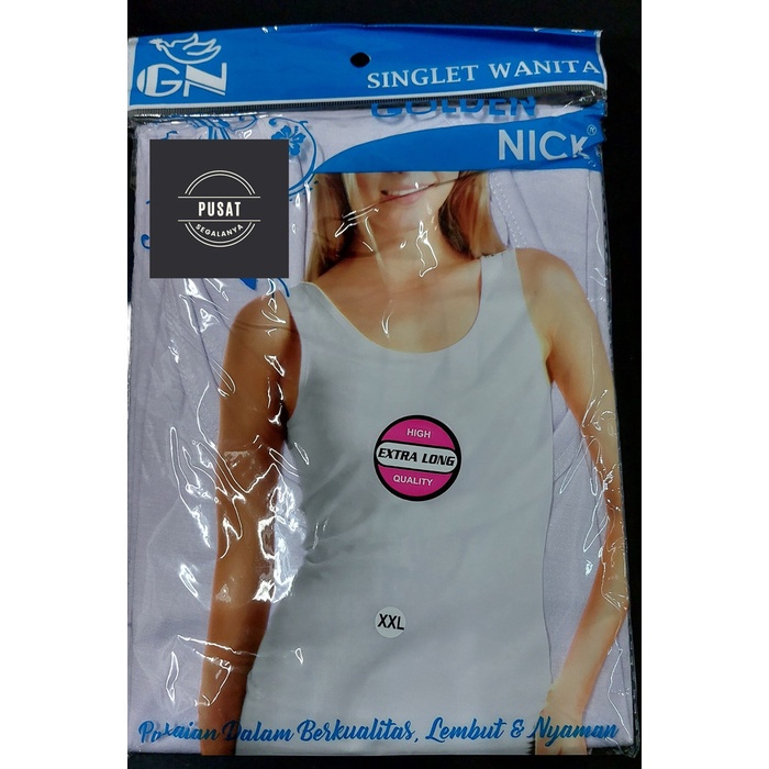 Androk Singlet Wanita Golden Nick Polos Putih Grosir