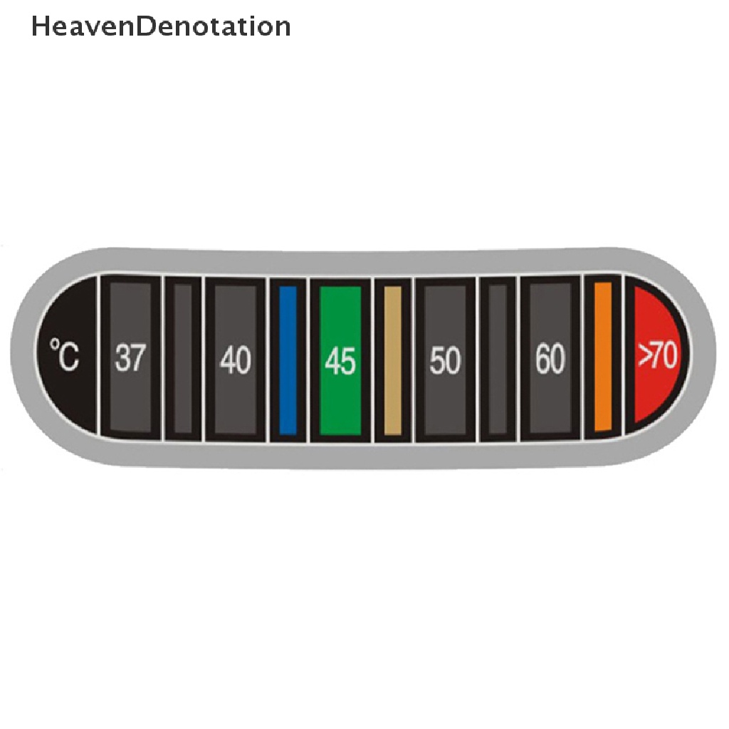 [HeavenDenotation] Termometer Perubahan Warna Kopi Air Portabel 0-70 Celcius Cup Kettle Temperature Tester Tahan Air Stiker Untuk Dapur Rumah HDV