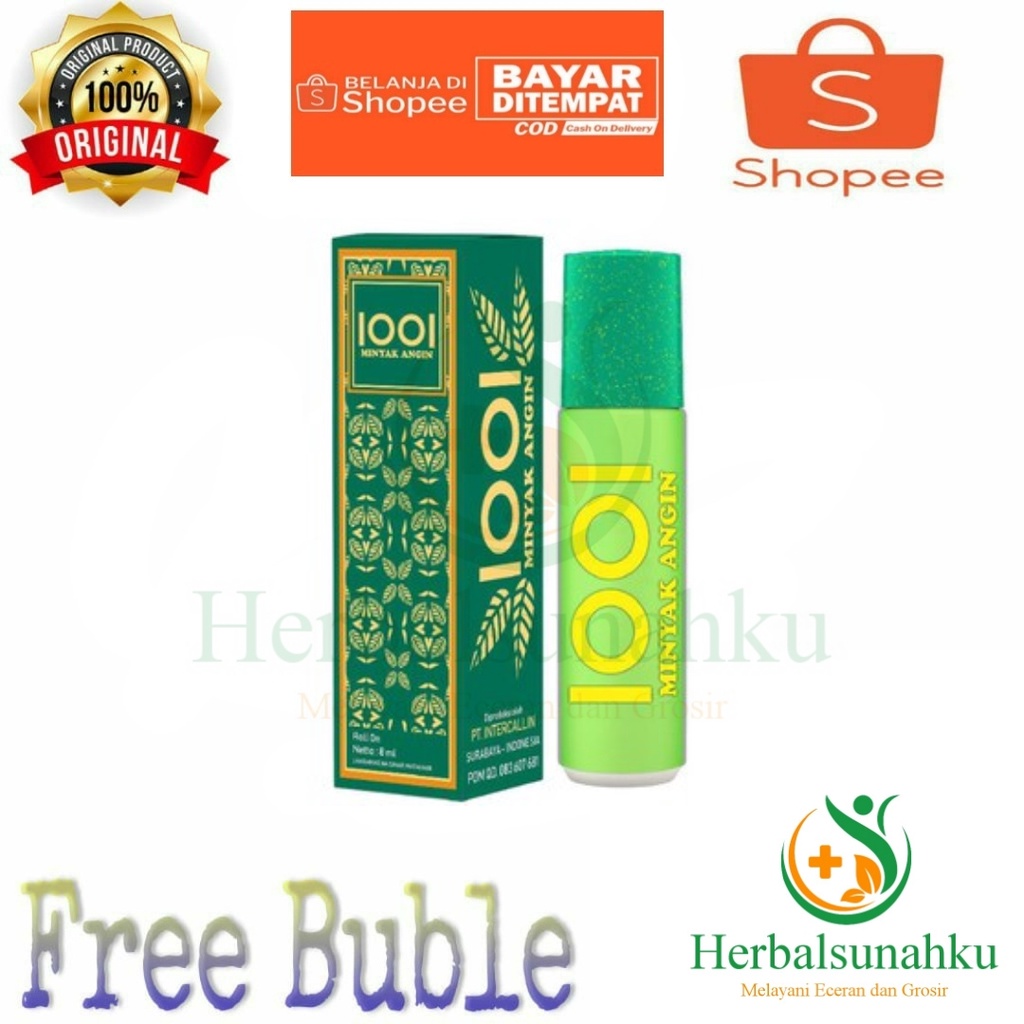 Minyak Angin 1001 Roll On Netto : 8ml Origial | Minyak Angin Aromatic 1001