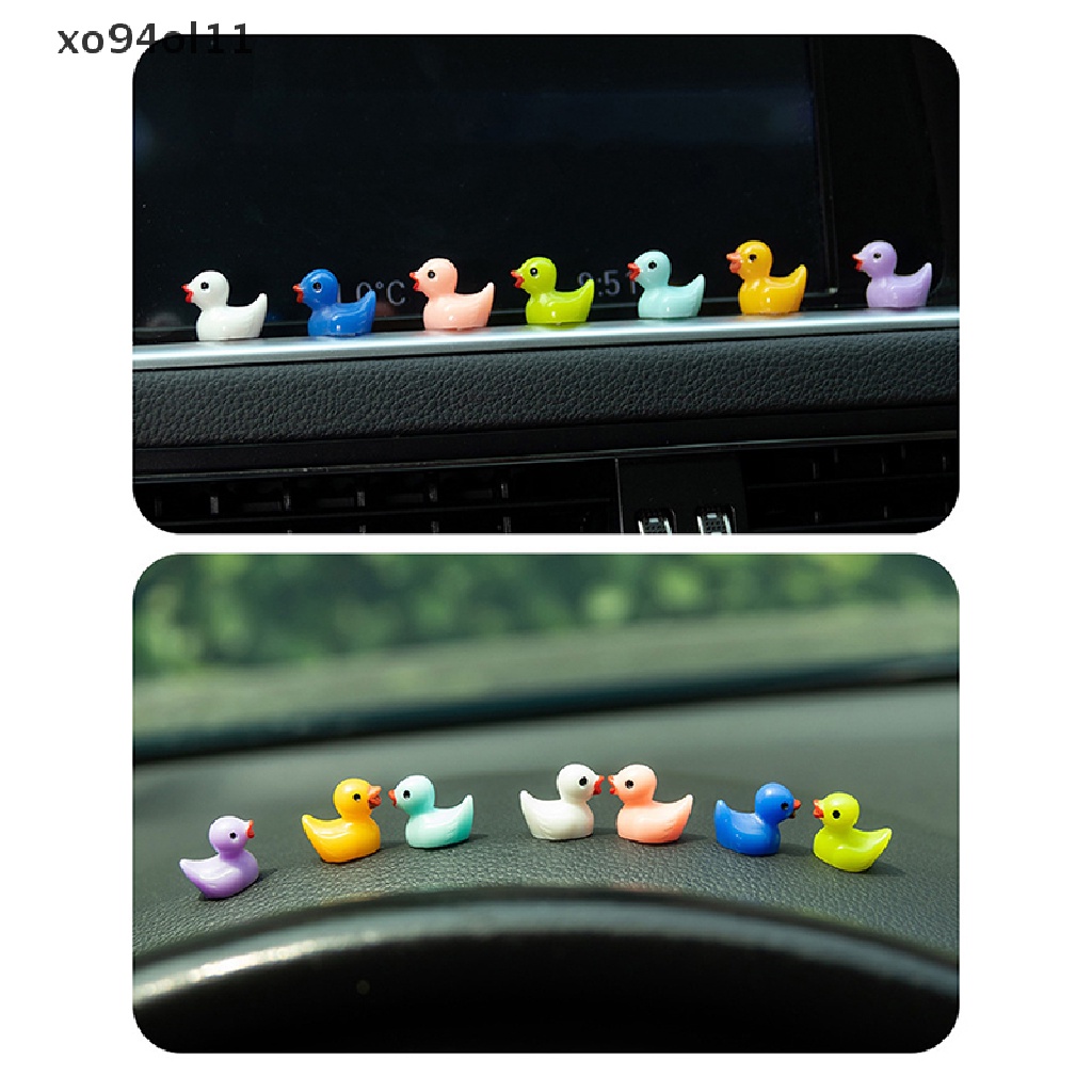 Xo 10 Pcs Lucu Mini Resin Bebek Bercahaya Ornamen Miniatur Angka Bebek Kecil Resin Kerajinan Tangan Mikro Lanskap Dekorasi Rumah Boneka OL