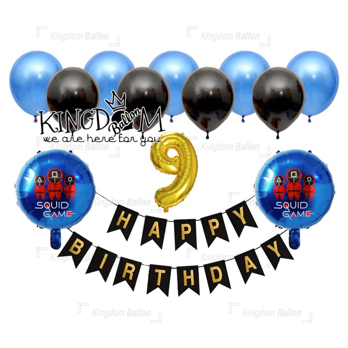 Paket Dekorasi Ultah Tema Squidgame #4 / Paket Dekorasi Ultah Anak
