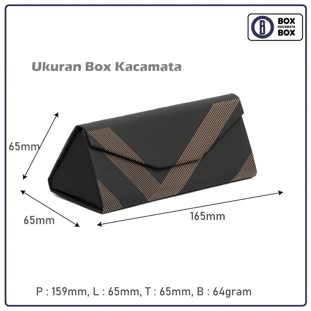 Tempat Kacamata Model Prisma / Hardcase Kacamata Motif Garis Abstrak Tempat Box Frame dan Sunglasses P6 P7