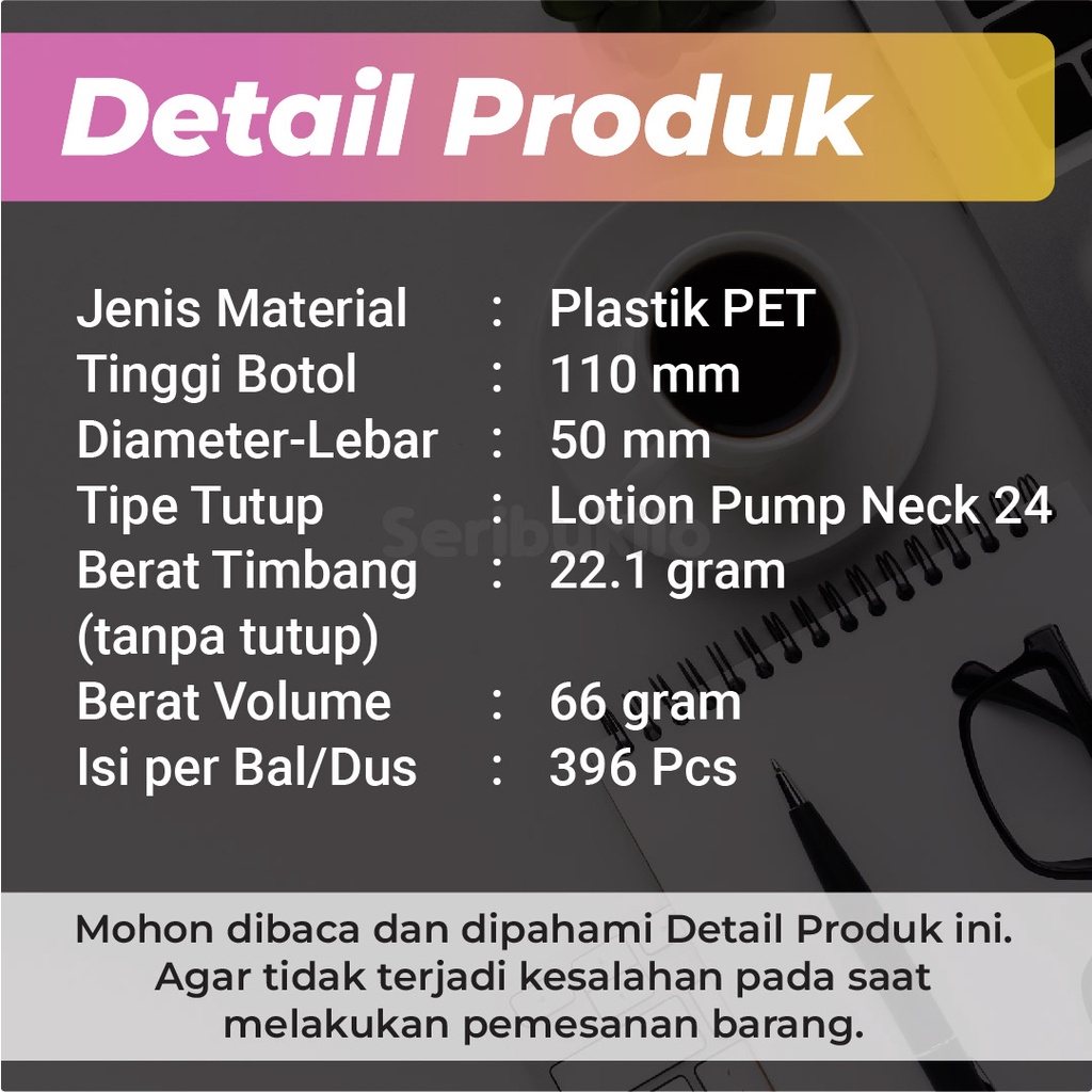 Botol Pump 150 ml/ Botol PET 150 ml Pump Lotion SBR/ Botol 150 ml Lotion Pump SBR