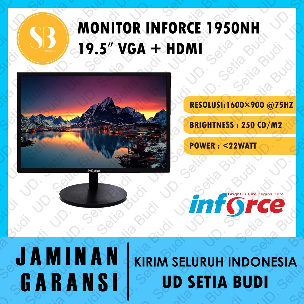 Monitor LED Inforce 1950NH 19.5″ VGA + HDMI