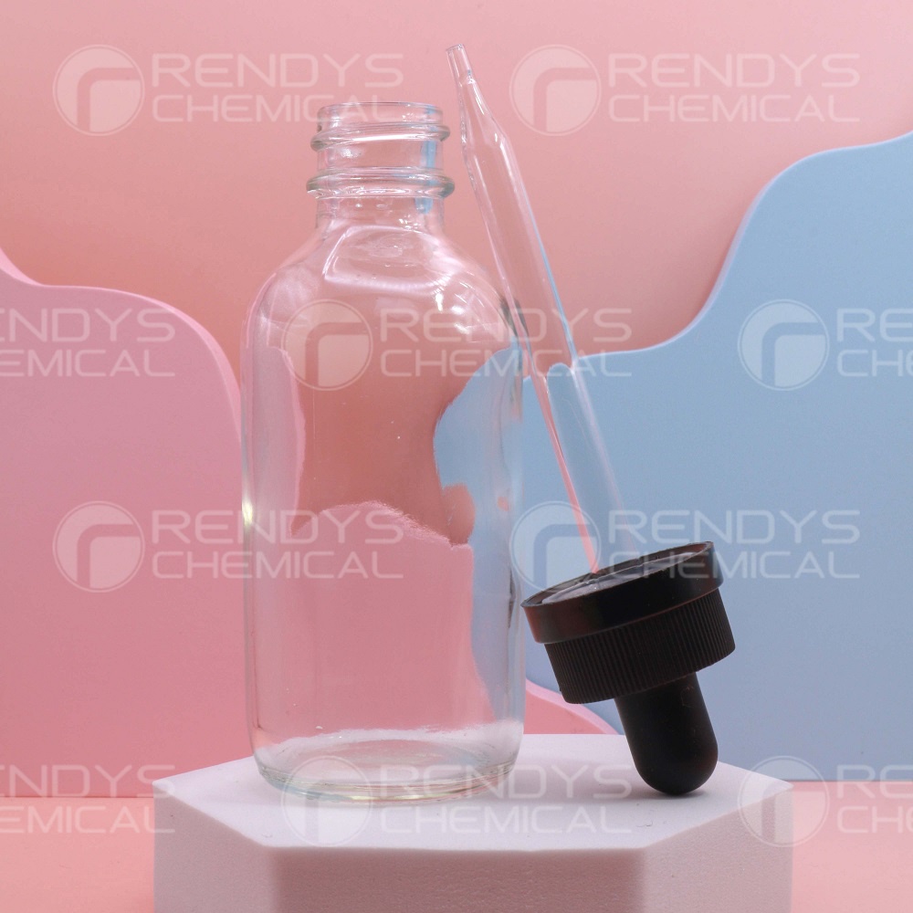 Botol Pipet Kaca BENING 60ML / Glass Bottle Pipette Clear 60 ML / Dropper Bottle