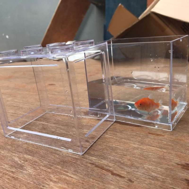 Aquarium Mini Acrylic With LED USB Akuarium Akrilik Mi-08 Ikan Cupang