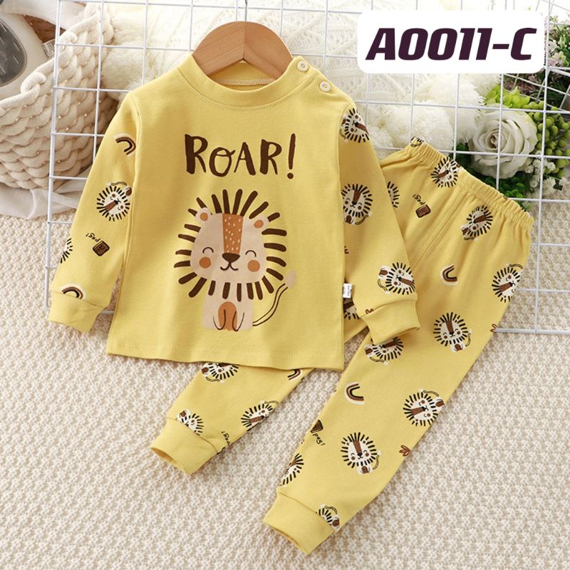 Baju Tidur Anak Perempuan Import Usia 0 Bulan - 4 Tahun / Setelan Piyama Bayi Lengan Panjang Dan Celana Panjang