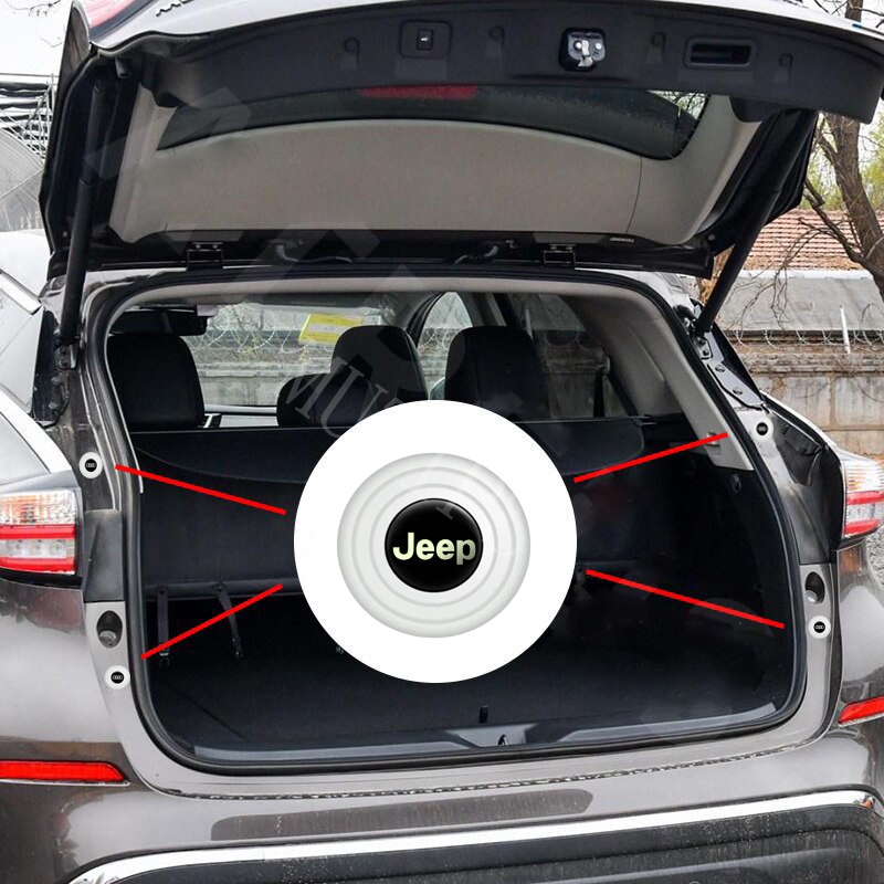 JEEP Jeep4per8 /12 /16Pcs Baru Luminous Type Car Door Trunk Anti Shock Tabrak Pad Silikon Stiker Mengurangi Kebisingan Penyangga Untuk Wrangler jk Renegade Kompas 2022 Willys Cherokee xj