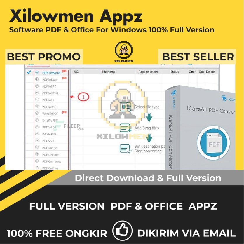 [Full Version]  iCareAll PDF Converter Pro PDF Office Lifetime Win OS