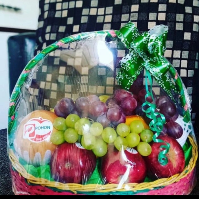 

(COD) parcel buah segar paket parcel buah premium free bucket bunga cantik
