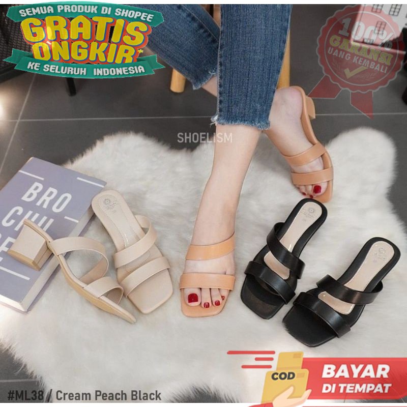 Sepatu Hak Tinggi Sendal High Hels Wanita Import RI 09  tahu slempang AIRA 5cm Heel Heels Impor Hils