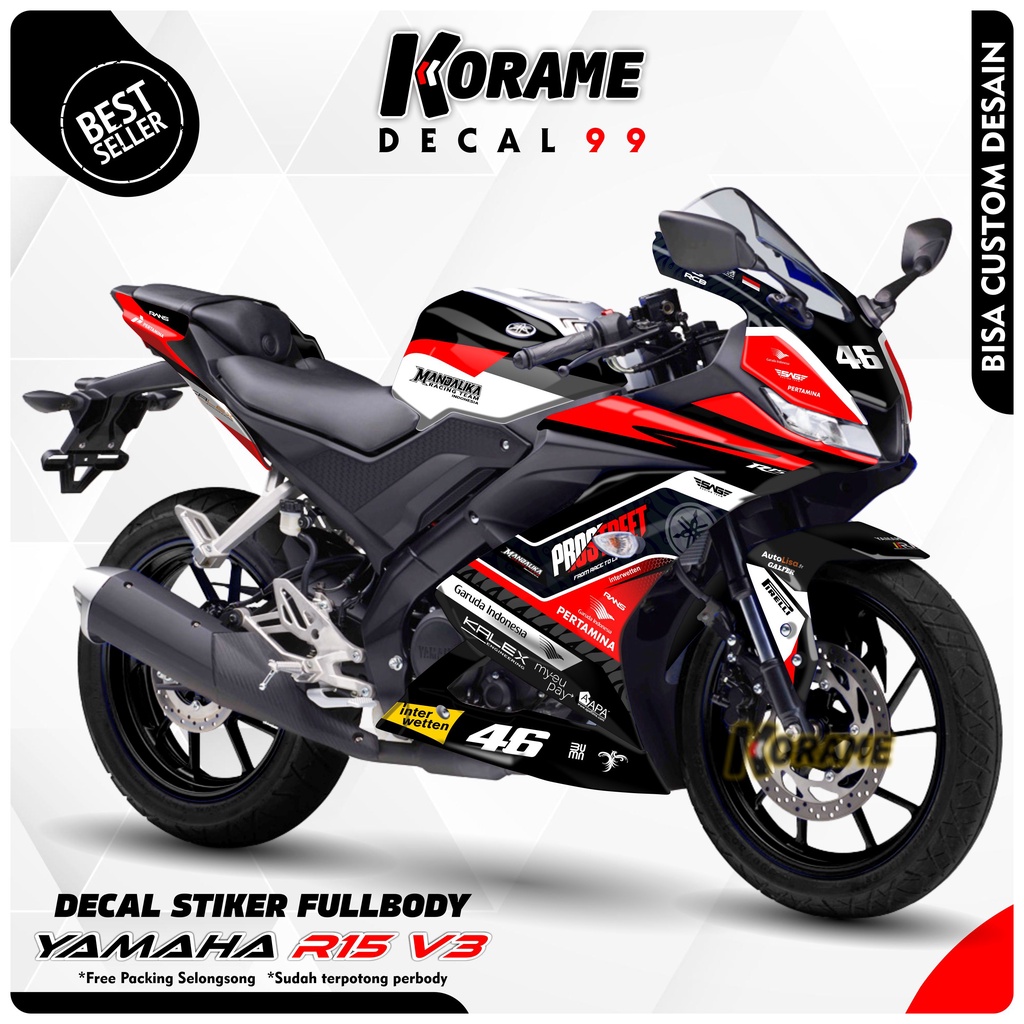 Decal R15 V3 Decal Sticker Fullbody Decal Mandalika Custom Design