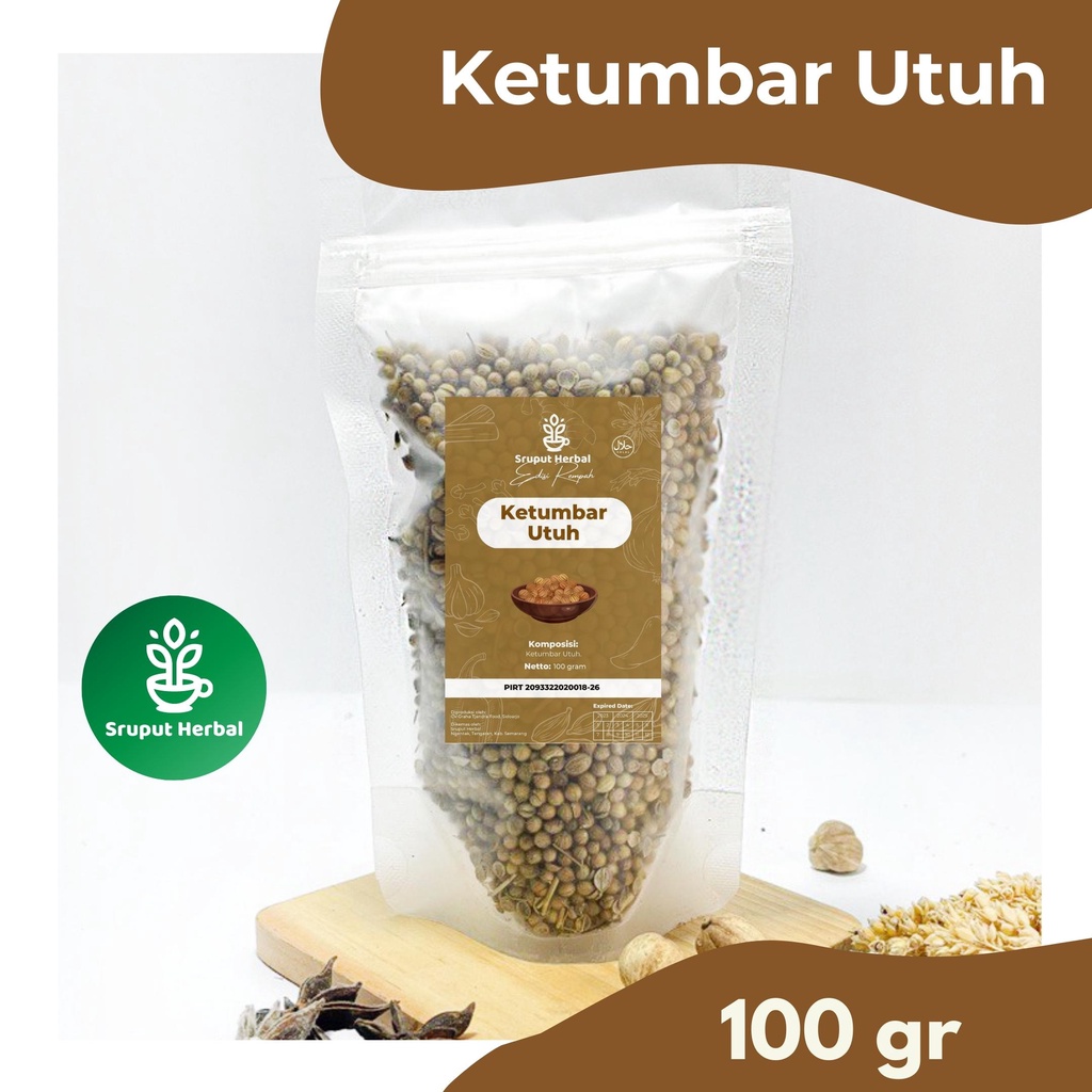 100g Ketumbar Utuh Whole Cilantro Kualitas Premium Murah Sruput Herbal