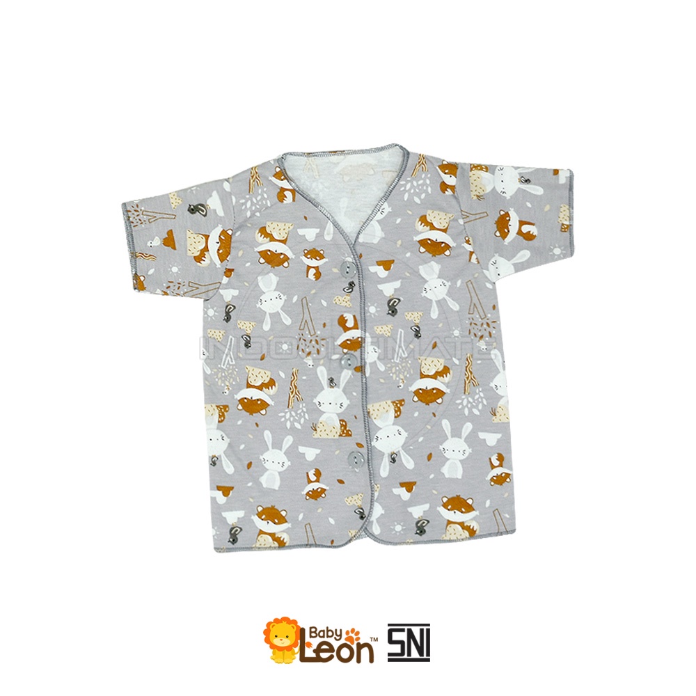 Diskon 7.7 1 Pcs Baju Bayi Lengan Pendek (0-3 Bulan) BABY LEON DS-111 Baju Bayi Baru Lahir Baju Tidur Bayi Baju