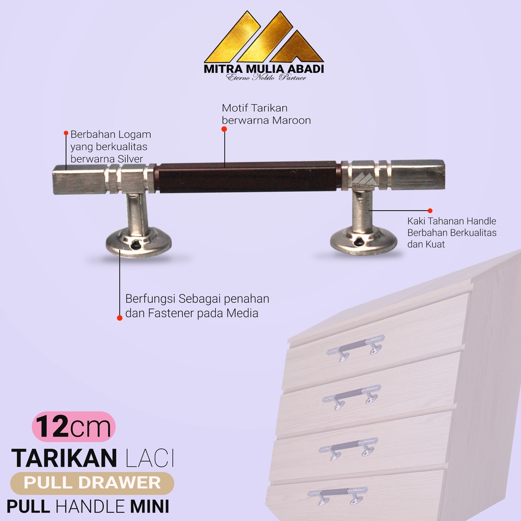 Tarikan Laci Drawer Pull Mini 12cm Modern Minimalis