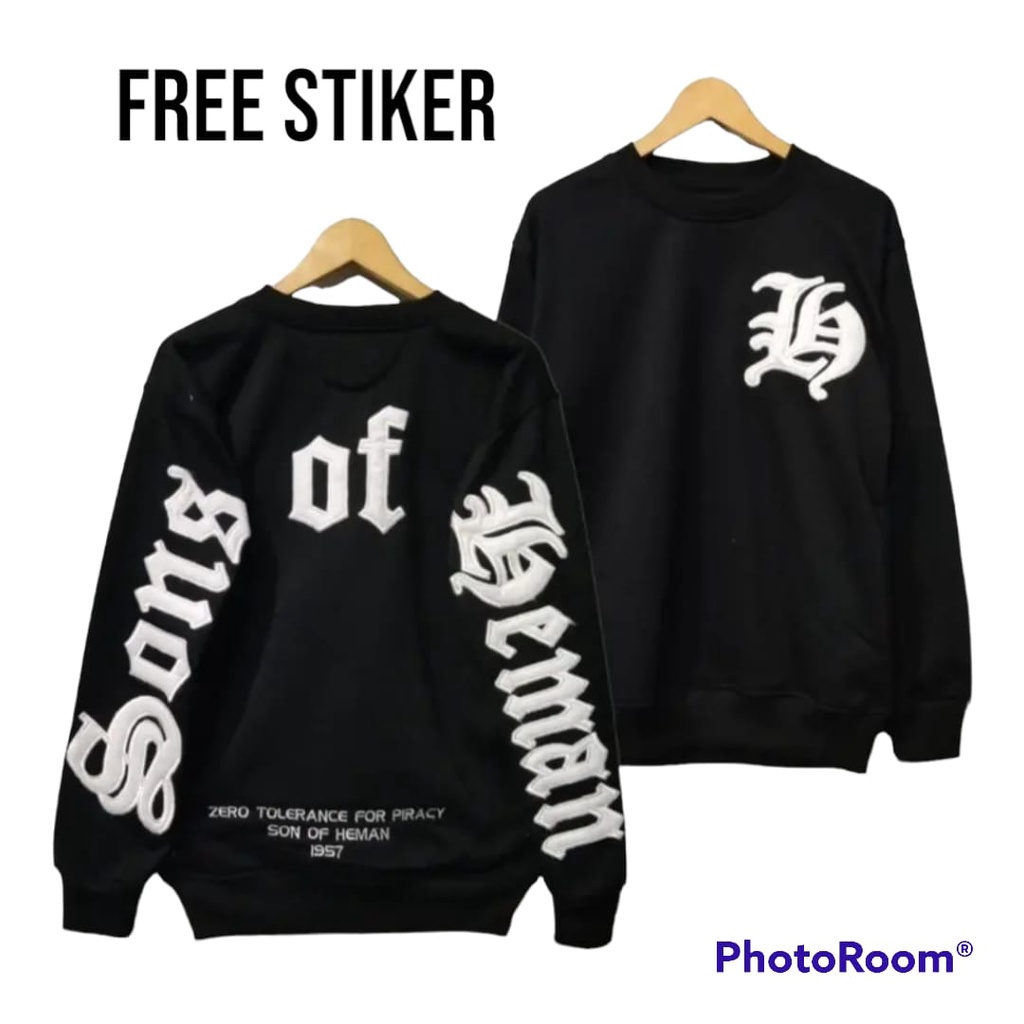 CREWNECK SHERPA BORDIR / JAKET CREWNECK PRIA WANITA MURAH / CN VIRAL