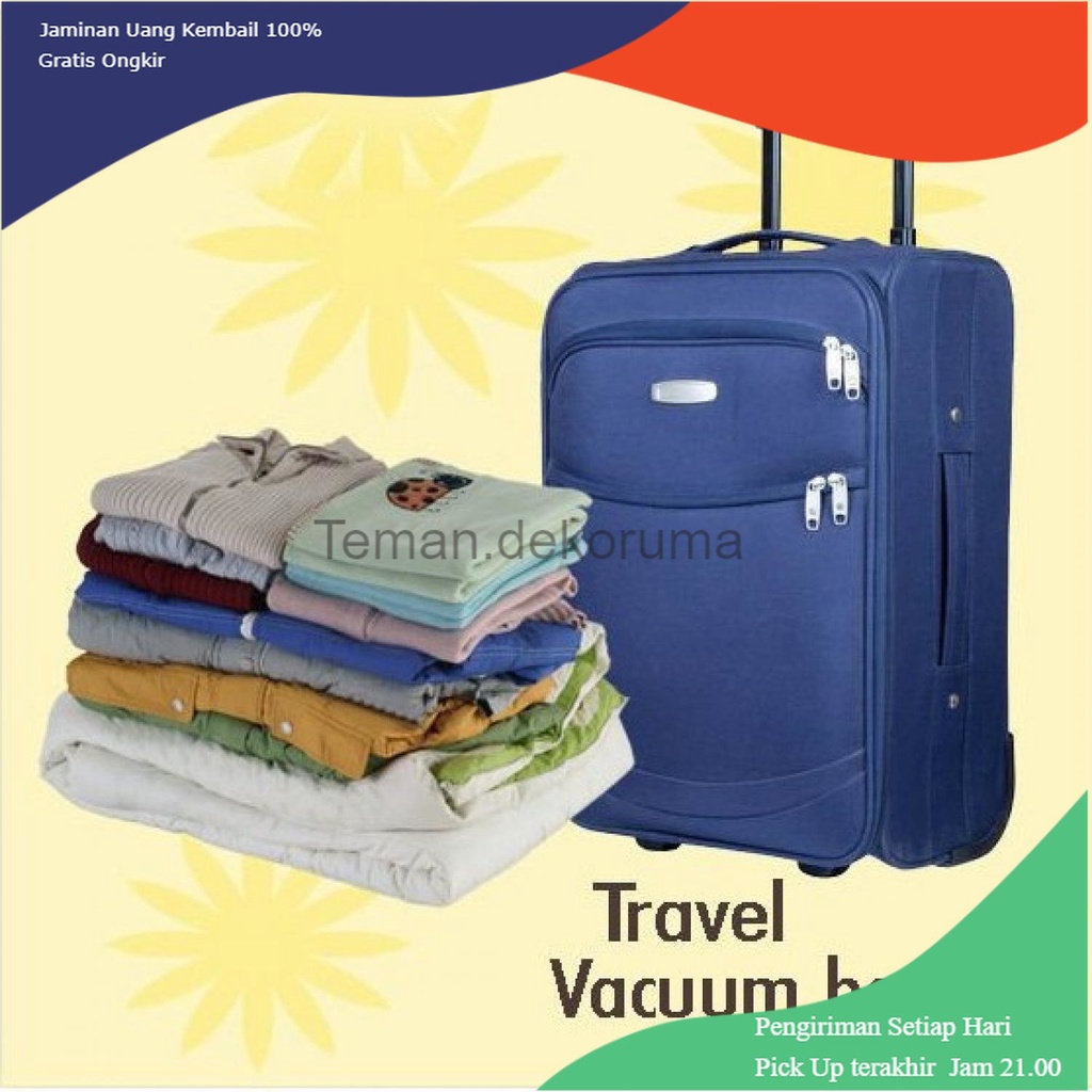 TD- TMP Tas Travel Organizer Plastik Vakum Kompresi 1 PCS - VB-70