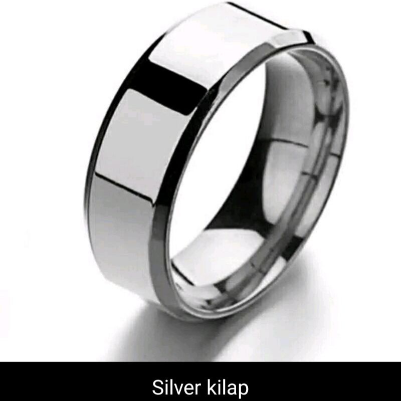 COD BOS KU!! cincin titanium pria wanita anti karat anti luntur