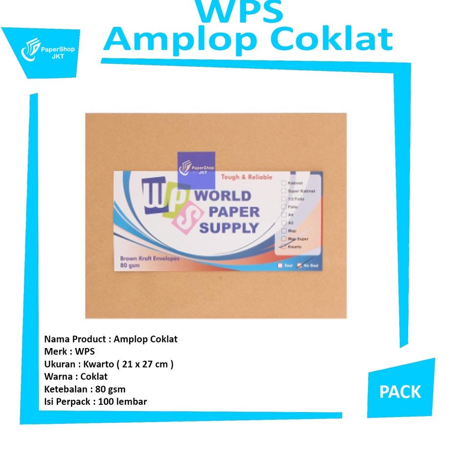 

Lebih Terpercaya WPS - Amplop Coklat Ukuran Kwarto ( 21 x 27 cm ) 80gsm - Pack