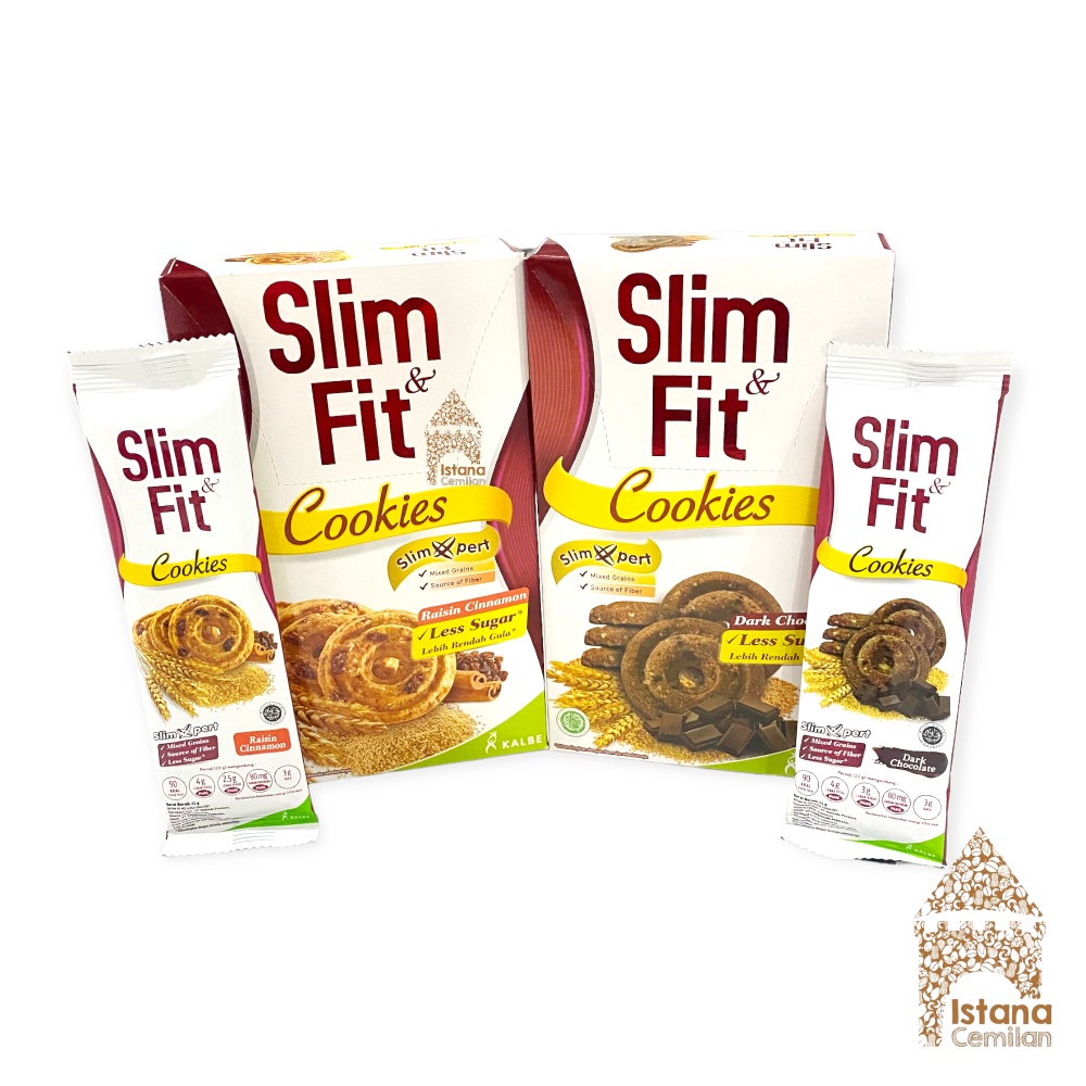 Slim &amp; Fit Cookies Diet Raisin Cinnamon / Dark Chocolate 22 Gram PACK (isi 10 pcs)
