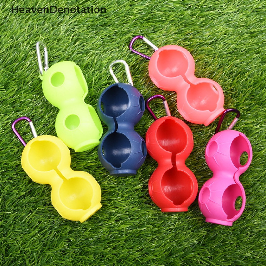 [HeavenDenotation] Portable Golf Ball Pelindung Holder Cover Bola Golf Silikon Double Case Cover HDV