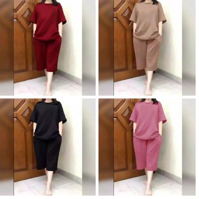 HARGA TERMURAH setelan kulot jumbo/set kulot jumbo polos/baju wanita