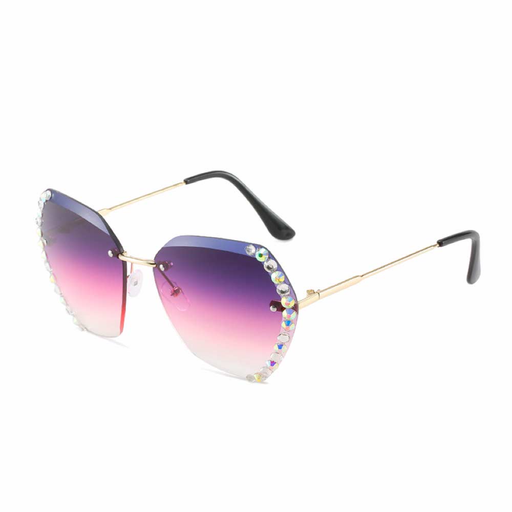 Kacamata UV400 [ Purple Pink ] Anti Radiasi - Sunglasses Wanita Korea - HM8158