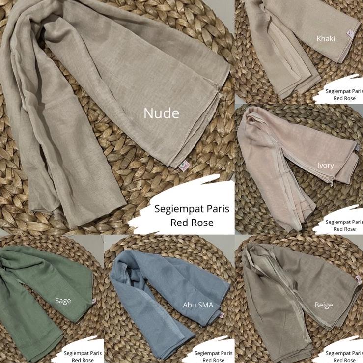 Segiempat Paris Red Rose | Hijab Paris Daily [iit]
