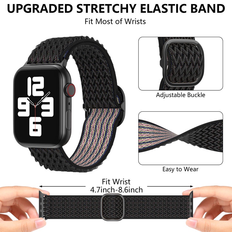 Tali✨Wave Pattern Nylon Strap for  41mm 45mm 42mm 44mm 38mm 40mm for iWatch Series Ultra 8/7/SE/6/5/4/3/2/1