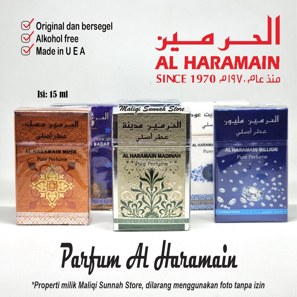 Parfum Al Haramain 15ml Original made in UEA