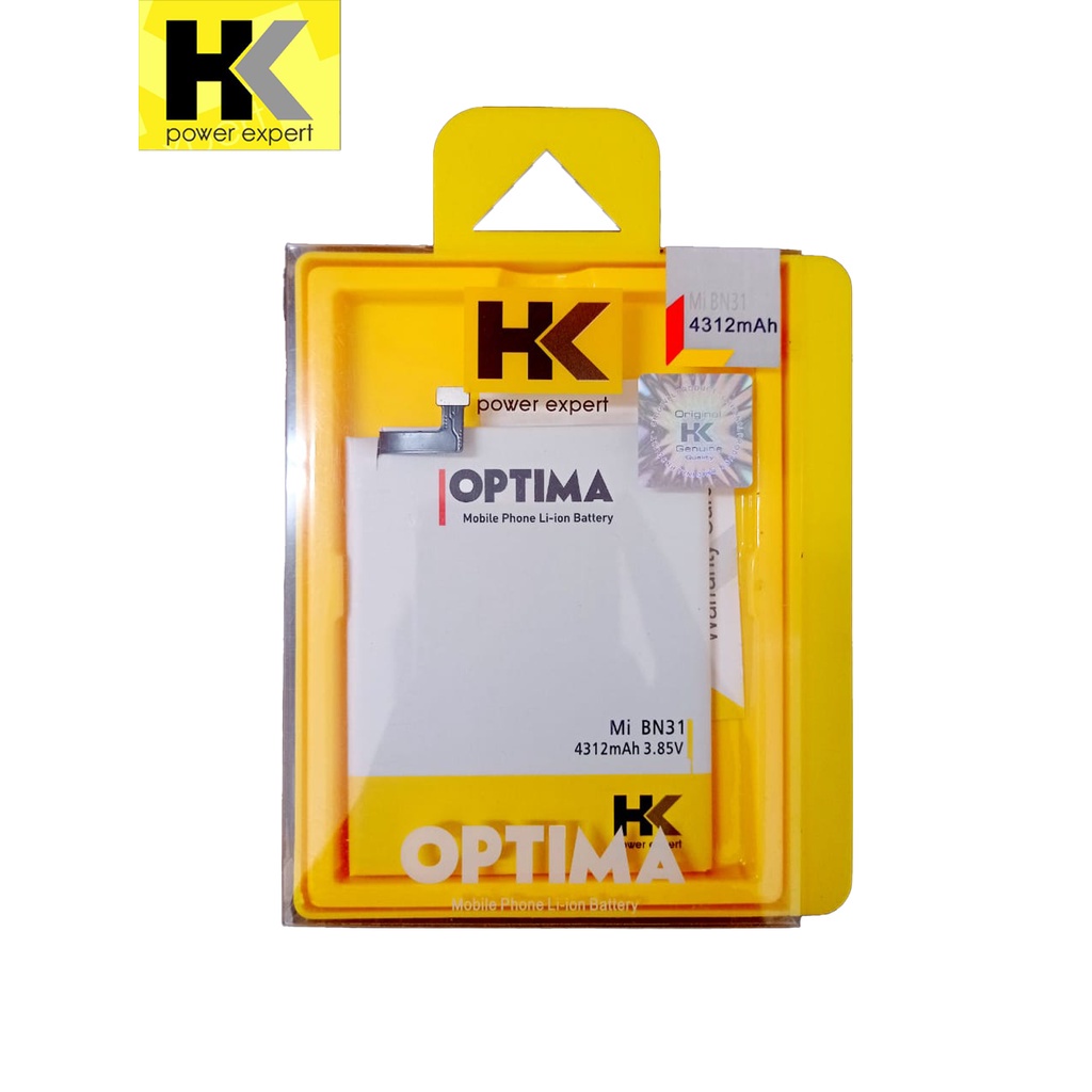 Baterai Batre Battery HK Optima BN31 Xiaomi Redmi Note 5A MiA1