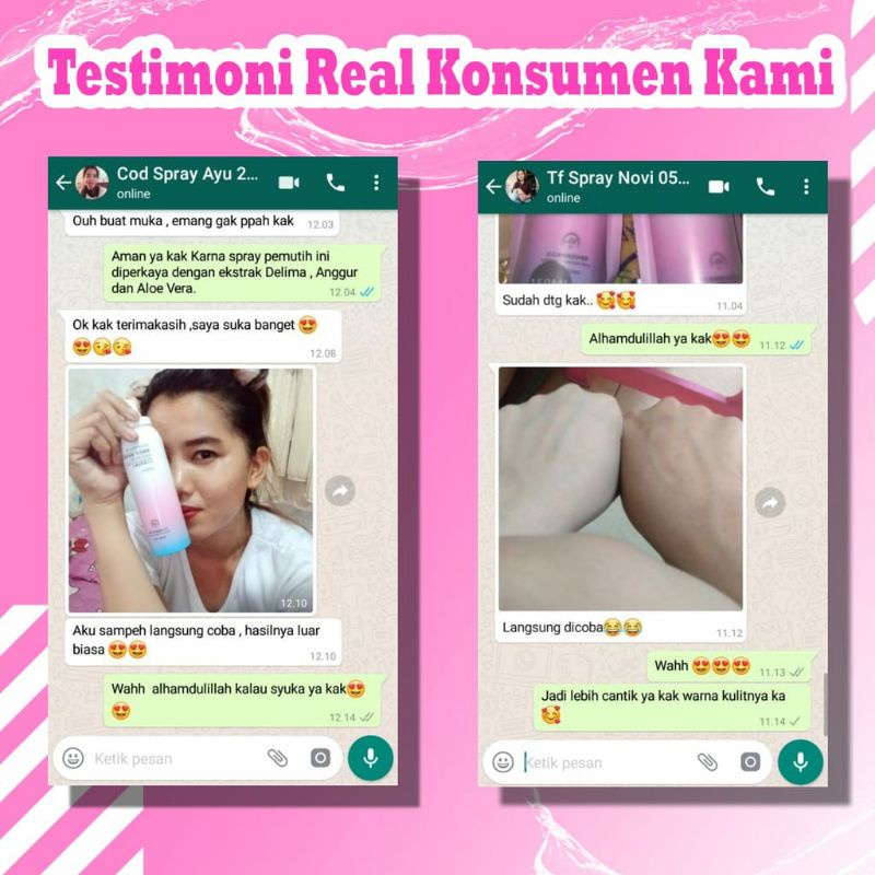 Body Lotion - Lotion Pemutih Badan - Lotion Pemutih Instan - Lotion BPOM - Lotion Spray - Maycreate Korea Moisturizing Whitening Spray