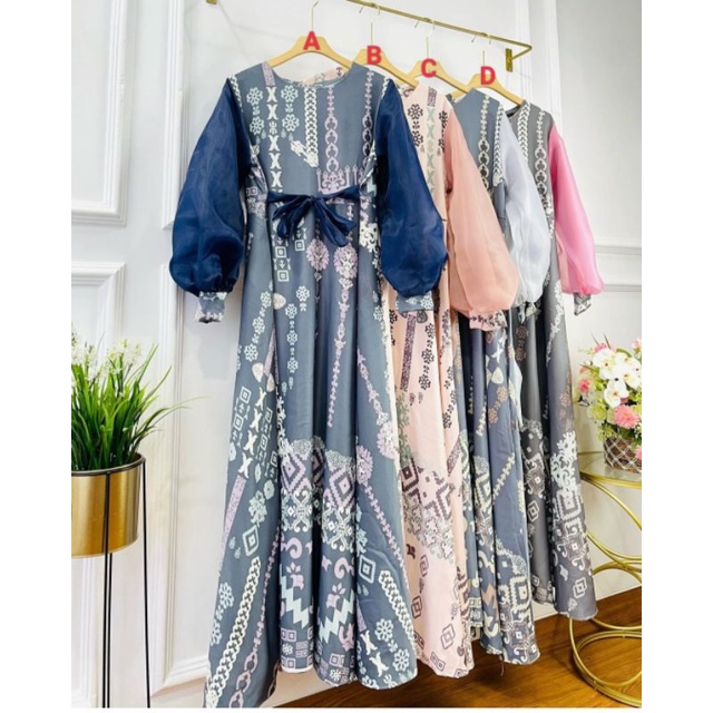 Dress pesta dress brukat dress wanita dress kondangan seragaman keluarga lebaran baju lebaran seraga