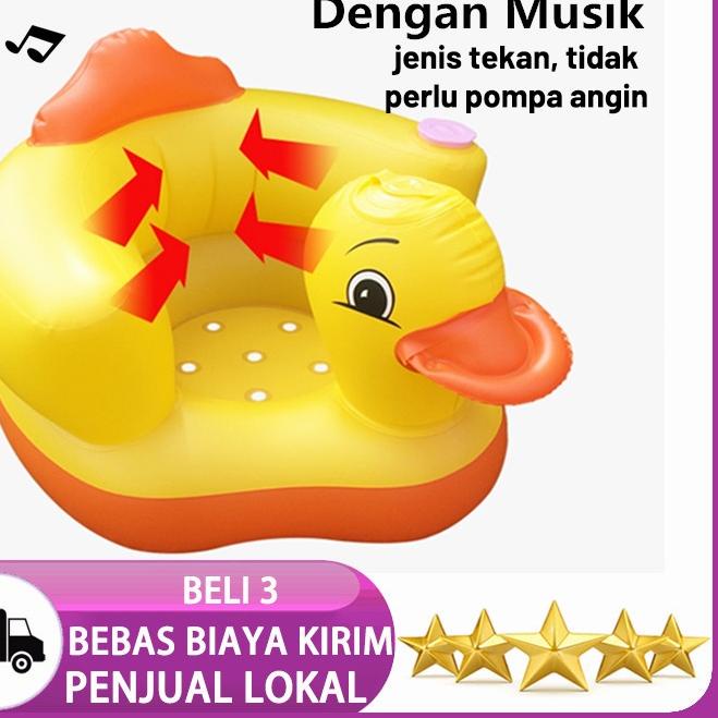 Stok terbaru Kursi Sofa Tiup Ada Musik Tempat Duduk Bayi Balon Motif Binatang Infant Seat（JENIS teka