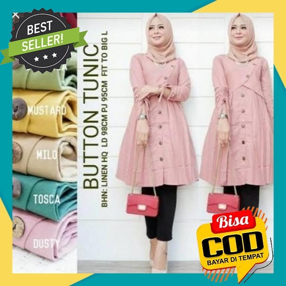 Tunik Crinkle Wanita Terbaru /Atasan Wanita Crinkle Baju Muslim Wanita Tunik Lebaran 2023 Kekinian B