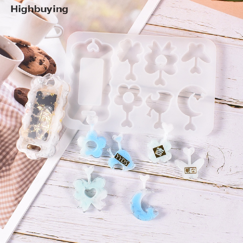 Hbid Cetakan Silikon Epoxy Casg Mold Resin Mold Untuk DIY Shaker Mold Liontin Perhiasan Gantungan Kunci Dekorasi DIY Craft Making Alat Aksesoris Perhiasan Glory
