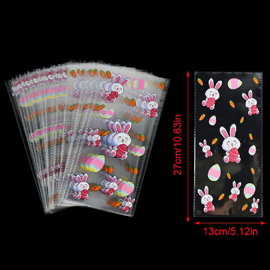 // Beautifulhomeog.id// 50Pcs/Pack Cellophane Bag Bening Paskah Hias Cookie Perlakuan Kantong Sovenir **