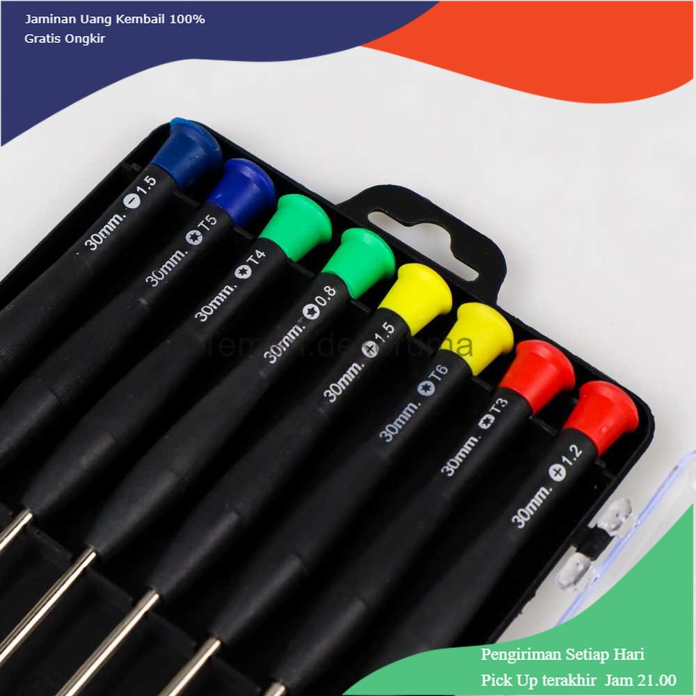TD - HTA Obeng Set Reparasi Smartphone Handphone 8 in 1