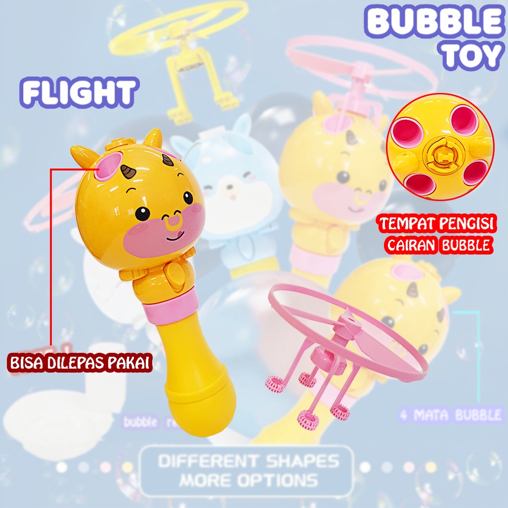 Mainan Bubble Baling-Baling/Bubble Gun/Mainan Bubble Toy Flight/ Mainan Gelembung Bubble Terbang KARAKTER 0768-1A