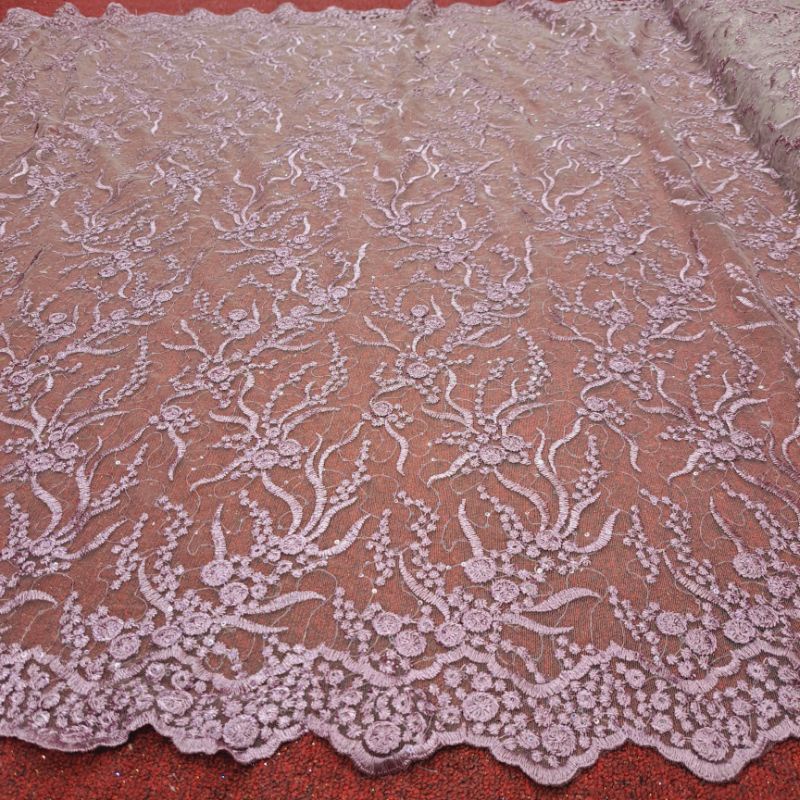 Kain tile tulle brokat brokat payet mewah/ tile murah / kain kebaya meteran