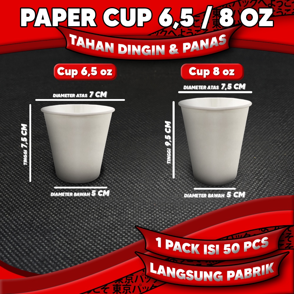 Hot Paper Cup/ Gelas Kertas Minuman Panas / Paper Cup Polos PREMIUM