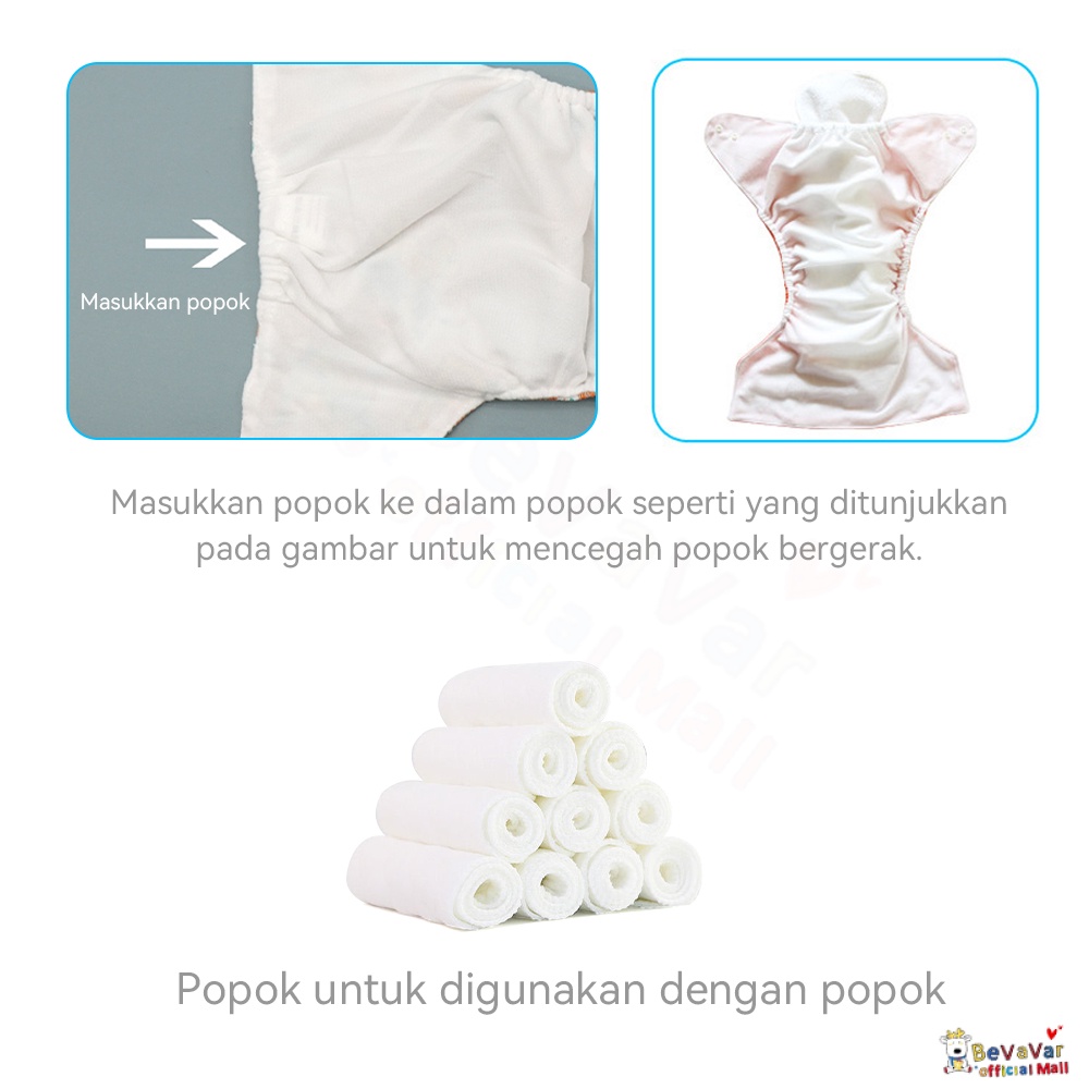 BEVAVAR popok bayi kain cuci ulang /Popok Clodi Celana Popok bayi /Popok Kain