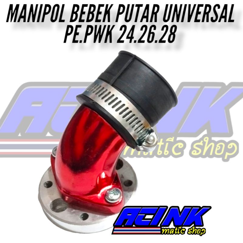 Manipol manifold manipul intake intek leher angsa putar miring karbu bebek rx king